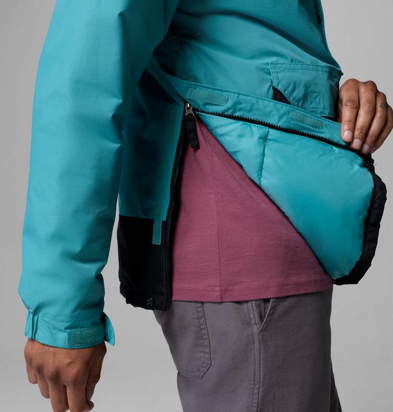 Men's Challenger II Pullover Anorak, Color: Teal, Black, image 5