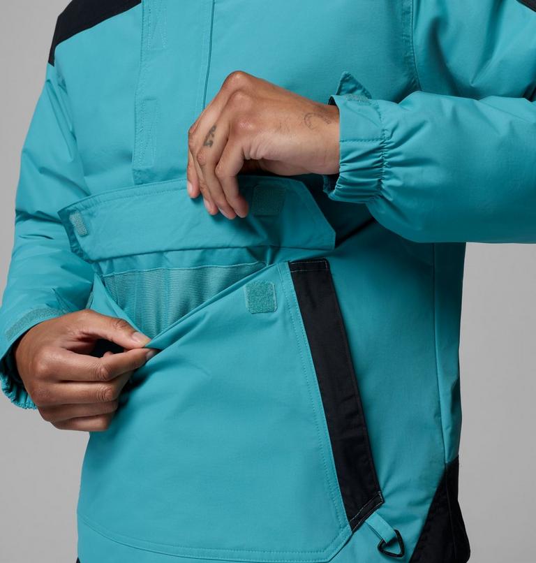 Men's Challenger II Pullover Anorak, Color: Teal, Black, image 9