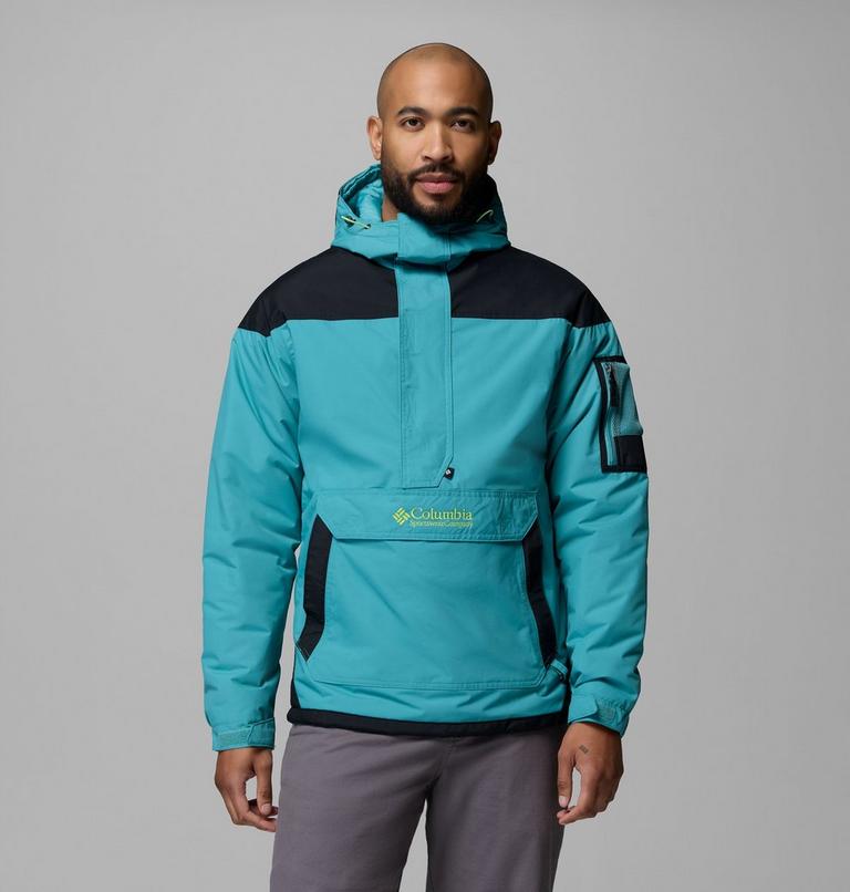 Men's Challenger II Pullover Anorak, Color: Teal, Black, image 1