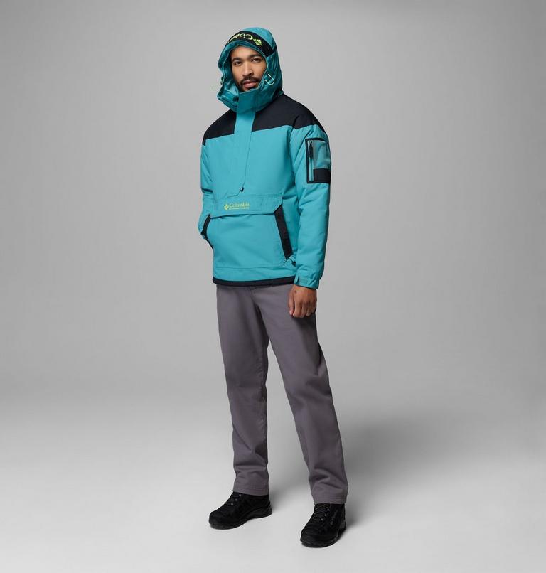 Men's Challenger II Pullover Anorak, Color: Teal, Black, image 2