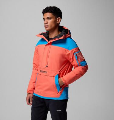 Men's Challenger II Pullover Anorak, Color: Zing, Compass Blue, image 8