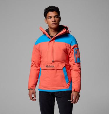 Men's Challenger II Pullover Anorak, Color: Zing, Compass Blue, image 3