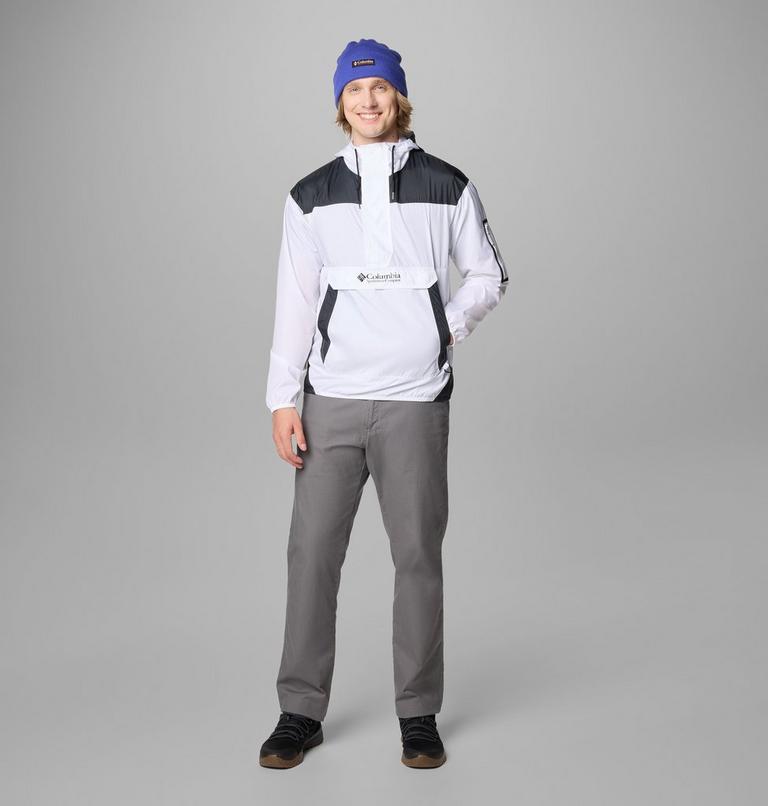 Men's Challenger II Pullover Windbreaker, Color: White, Black, image 3