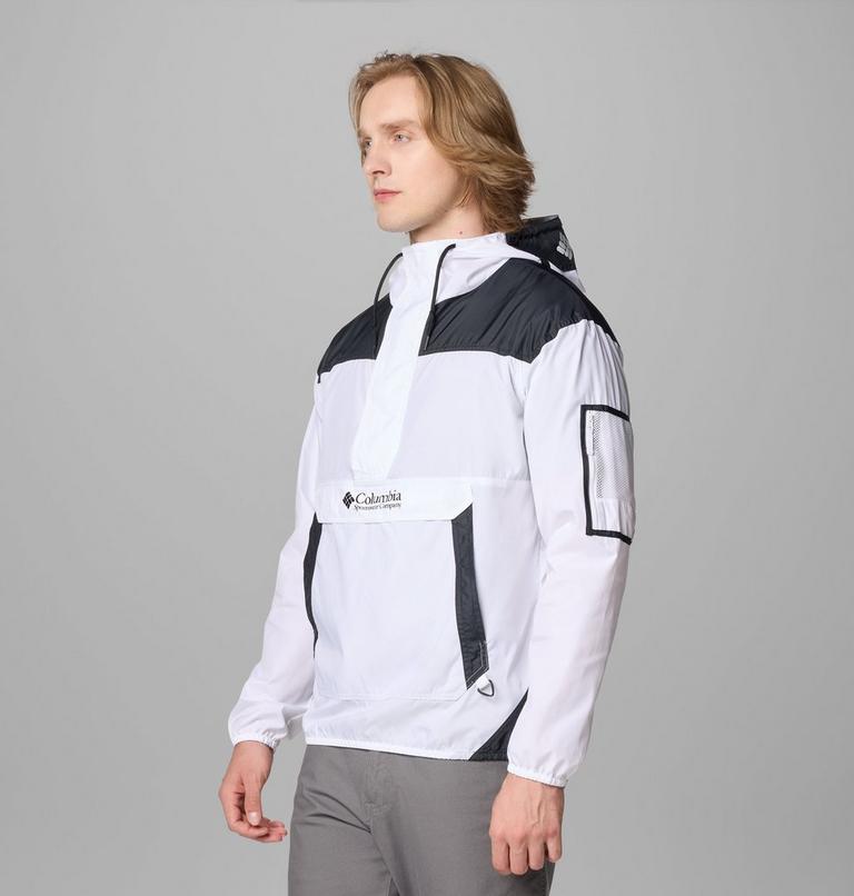 Men's Challenger II Pullover Windbreaker, Color: White, Black, image 4