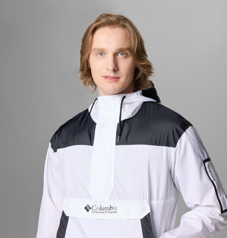 Men's Challenger II Pullover Windbreaker, Color: White, Black, image 5