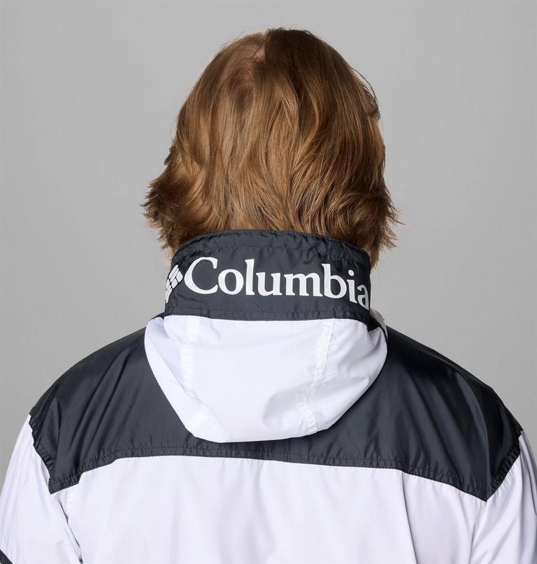 Men's Challenger II Pullover Windbreaker, Color: White, Black, image 6