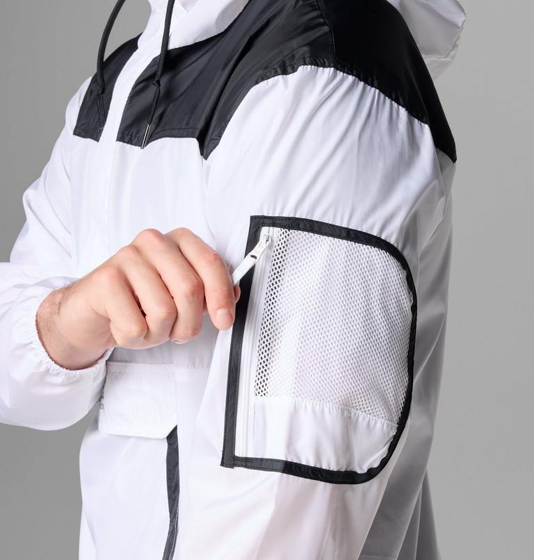 Men's Challenger II Pullover Windbreaker, Color: White, Black, image 8