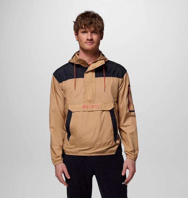Men's Challenger II Pullover Windbreaker, Color: Canoe, Black, image 1