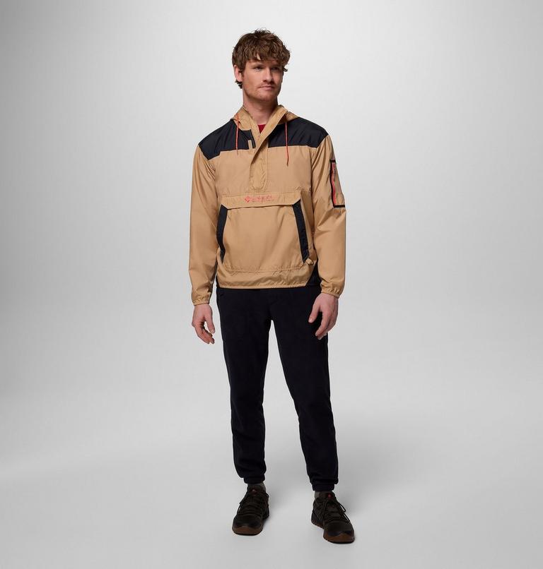 Men's Challenger II Pullover Windbreaker, Color: Canoe, Black, image 2