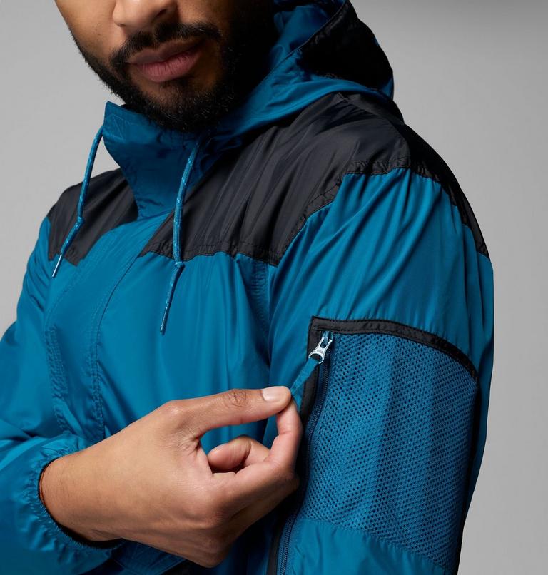 Men's Challenger II Windbreaker, Color: Phoenix Blue, Black, image 6