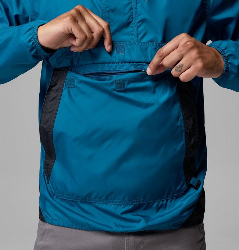Men's Challenger II Windbreaker, Color: Phoenix Blue, Black, image 7