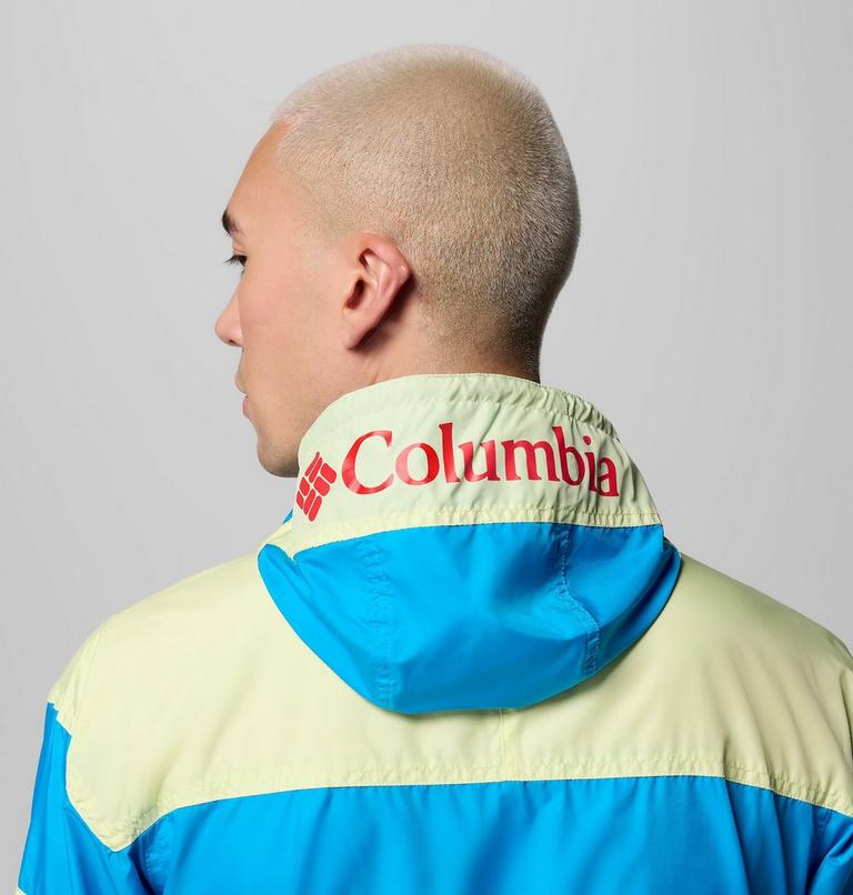 Men's Challenger II Windbreaker, Color: Compass Blue, Citron Haze, image 6