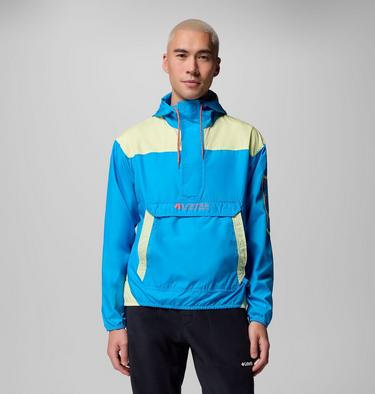 Men's Challenger II Windbreaker, Color: Compass Blue, Citron Haze, image 1