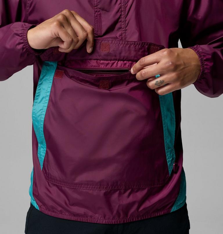 Men's Challenger II Windbreaker, Color: Marionberry, Teal, image 7