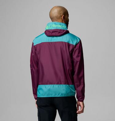 Men's Challenger II Windbreaker, Color: Marionberry, Teal, image 15