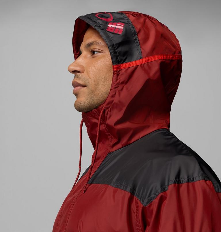 Men's Challenger II Windbreaker, Color: Red Oxide, Shark, image 6