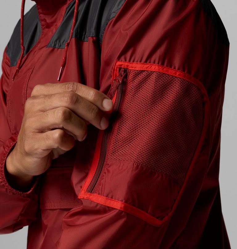 Men's Challenger II Windbreaker, Color: Red Oxide, Shark, image 7