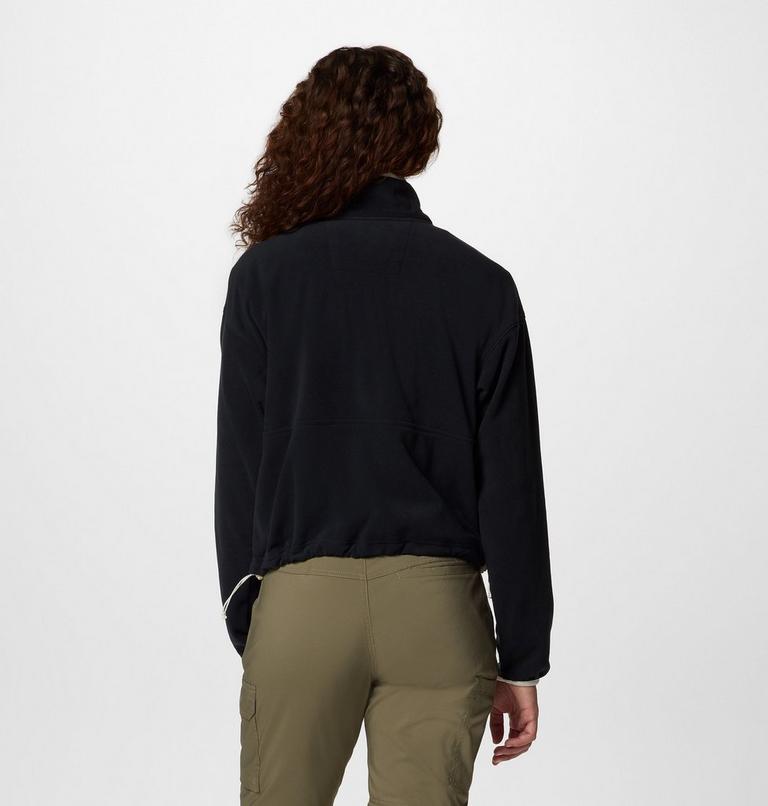 Women’s Back Bowl Casual Fleece Jacket, Color: Black, image 2
