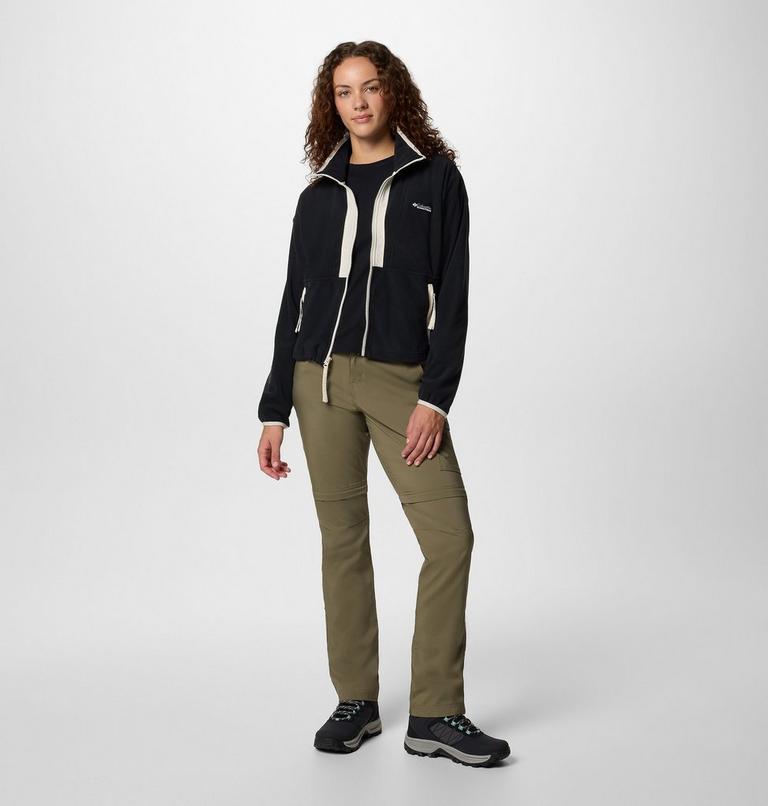 Women’s Back Bowl Casual Fleece Jacket, Color: Black, image 6