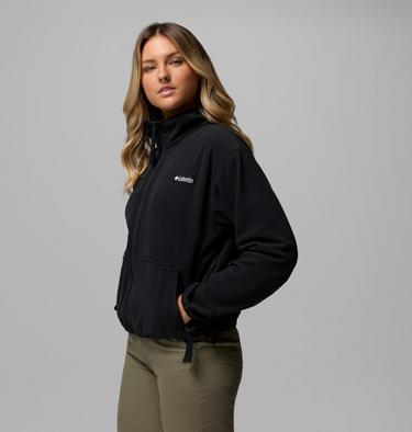 Women&rsquo;s Back Bowl Casual Fleece Jacket, Color: Black, image 20