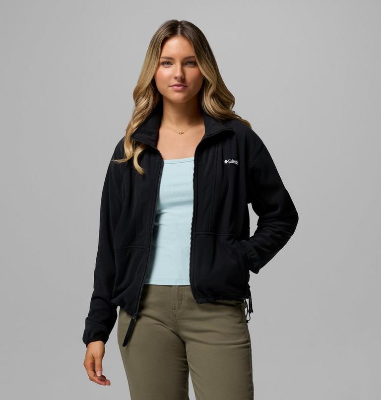 Women&rsquo;s Back Bowl Casual Fleece Jacket, Color: Black, image 5