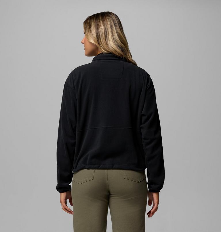 Women&rsquo;s Back Bowl Casual Fleece Jacket, Color: Black, image 3