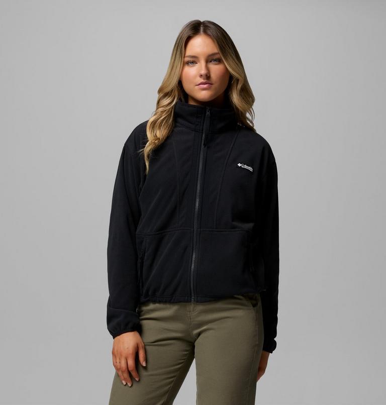 Women&rsquo;s Back Bowl Casual Fleece Jacket, Color: Black, image 1