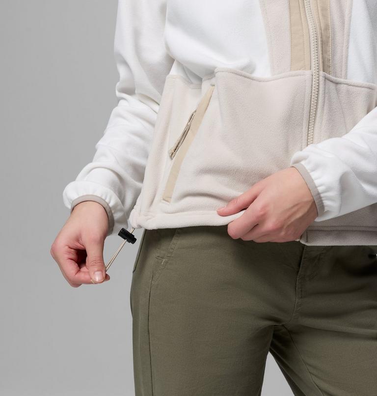 Women&rsquo;s Back Bowl Casual Fleece Jacket, Color: Sea Salt, Dark Stone, Ancient Fossil, image 7
