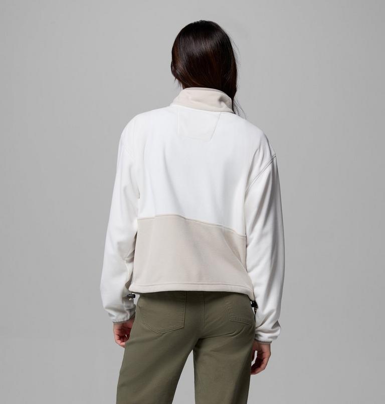 Women&rsquo;s Back Bowl Casual Fleece Jacket, Color: Sea Salt, Dark Stone, Ancient Fossil, image 3