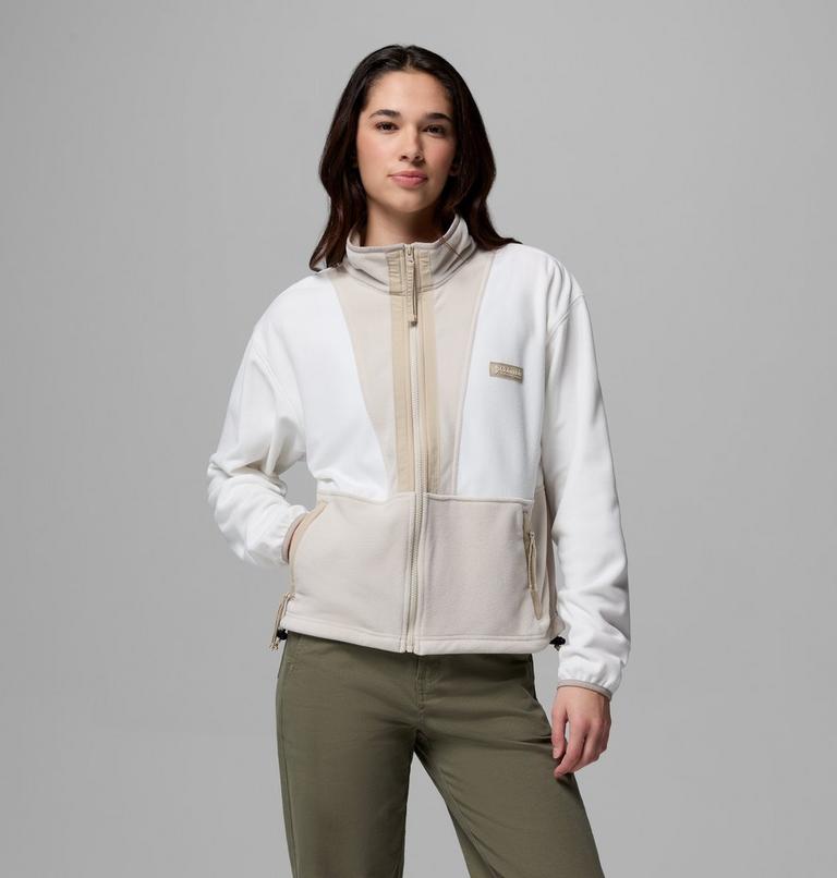 Women&rsquo;s Back Bowl Casual Fleece Jacket, Color: Sea Salt, Dark Stone, Ancient Fossil, image 1