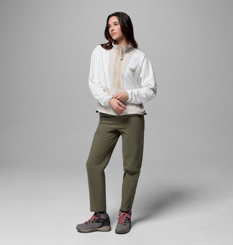 Women&rsquo;s Back Bowl Casual Fleece Jacket, Color: Sea Salt, Dark Stone, Ancient Fossil, image 2