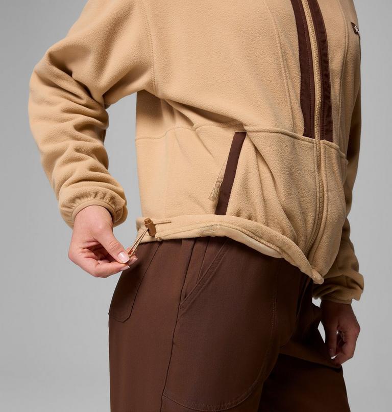 Women’s Back Bowl Casual Fleece Jacket, Color: Canoe, Tobacco, image 6