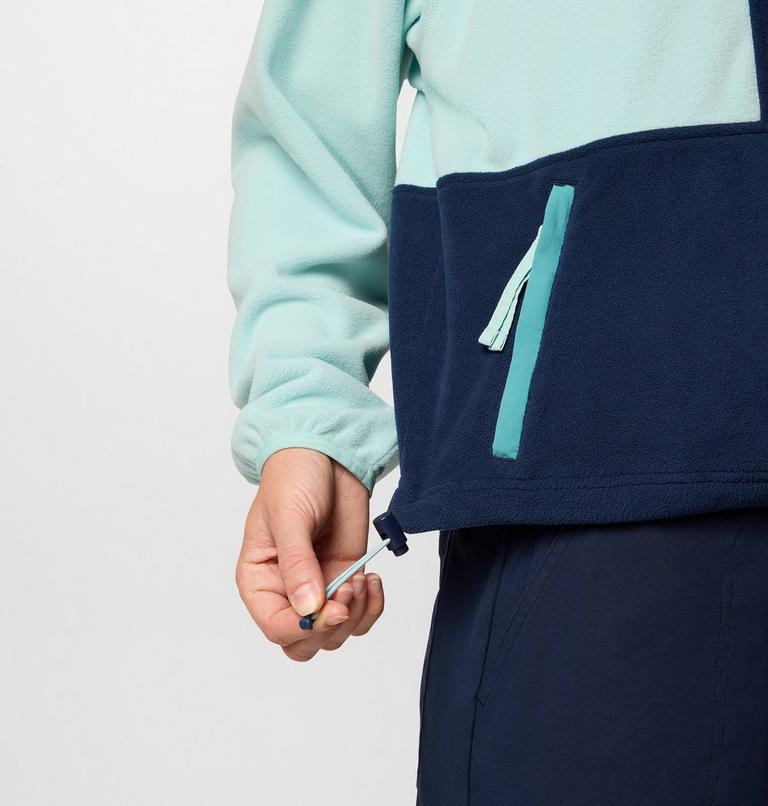 Women’s Back Bowl Casual Fleece Jacket, Color: Spray, Collegiate Navy, image 5