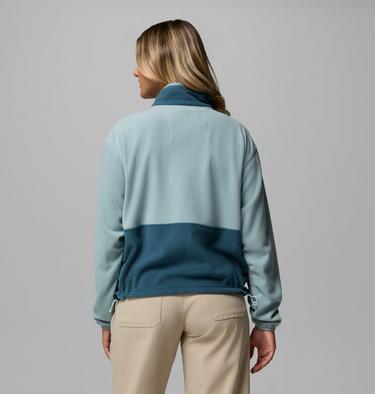 Women&rsquo;s Back Bowl Casual Fleece Jacket, Color: Crushed Blue, Everblue, Marine Light, image 11