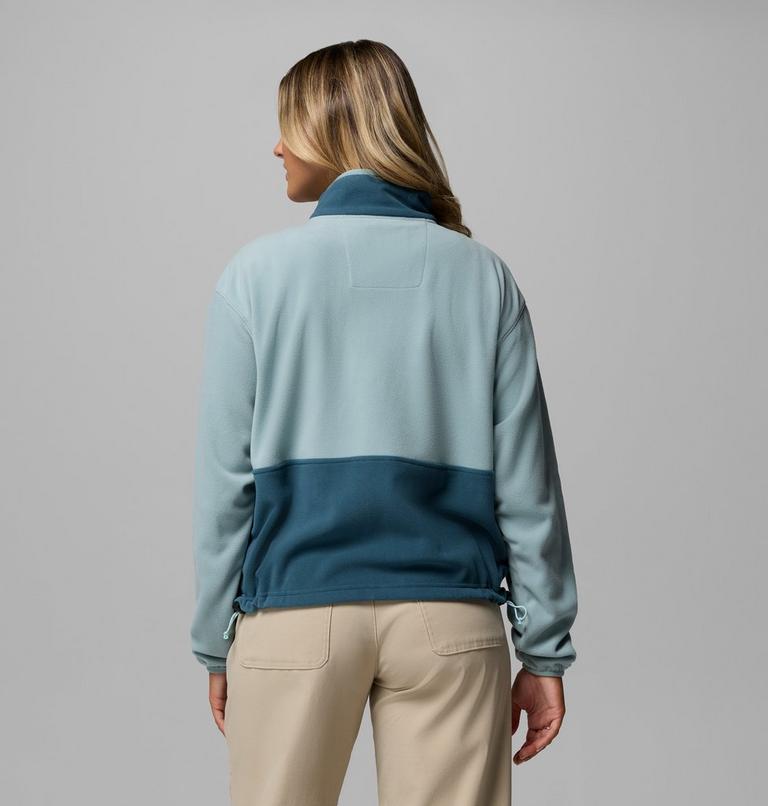 Women&rsquo;s Back Bowl Casual Fleece Jacket, Color: Crushed Blue, Everblue, Marine Light, image 3