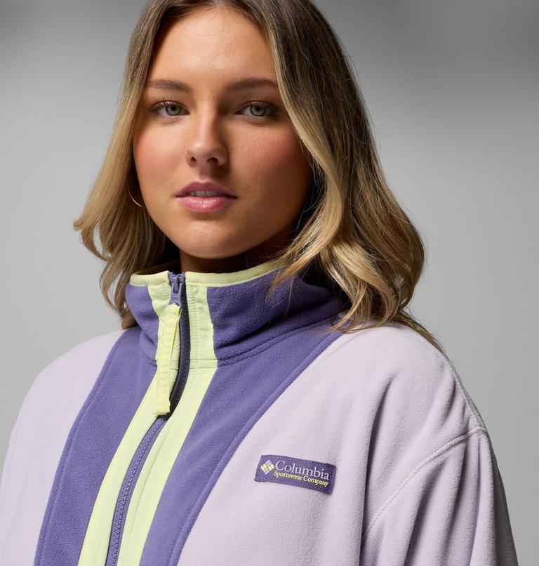 Women&rsquo;s Back Bowl Casual Fleece Jacket, Color: Lavender Pearl, Stormwatch, Citron Haze, image 6