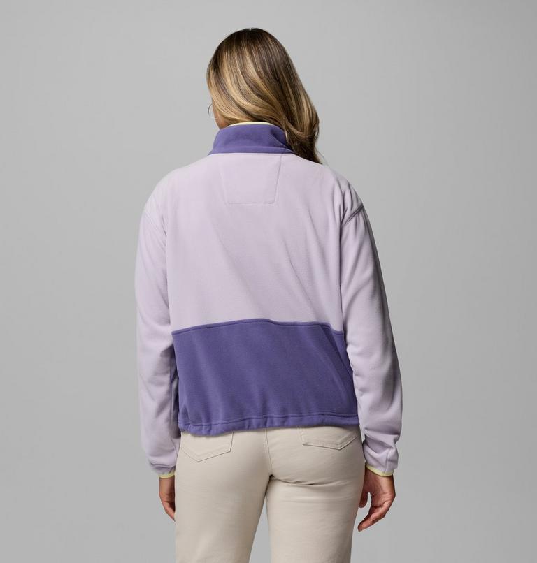 Women&rsquo;s Back Bowl Casual Fleece Jacket, Color: Lavender Pearl, Stormwatch, Citron Haze, image 3