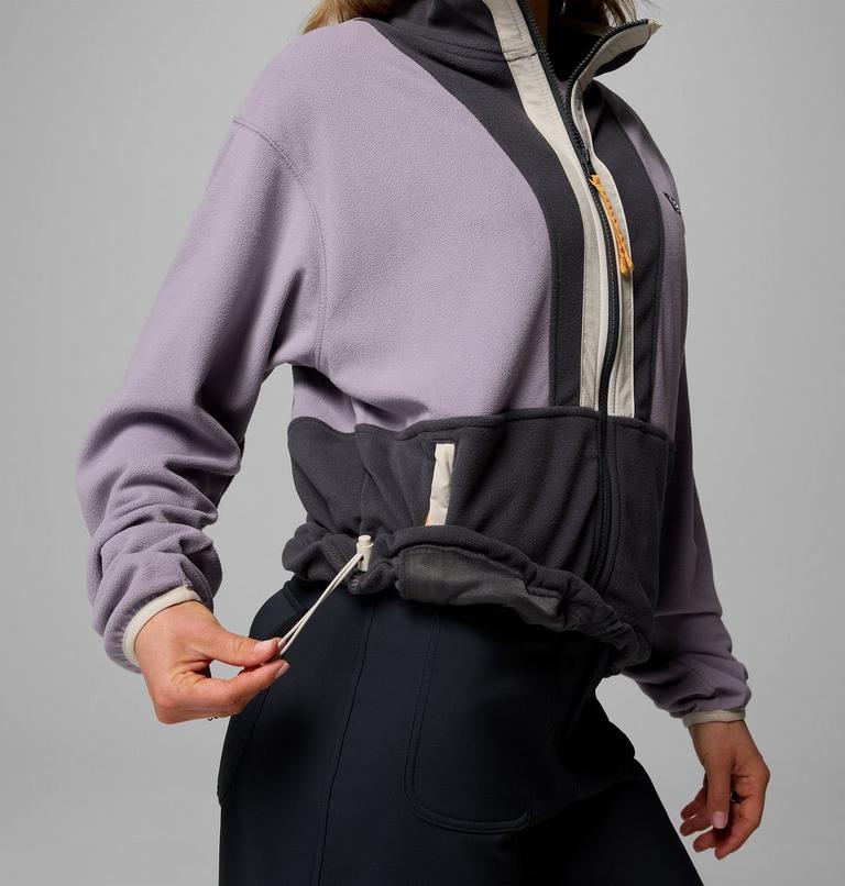 Women’s Back Bowl Casual Fleece Jacket, Color: Shale Purple, Shark, Dark Stone, image 6