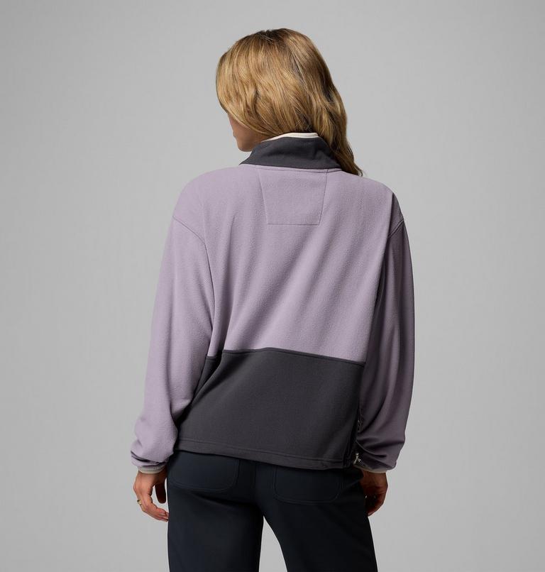 Women’s Back Bowl Casual Fleece Jacket, Color: Shale Purple, Shark, Dark Stone, image 3