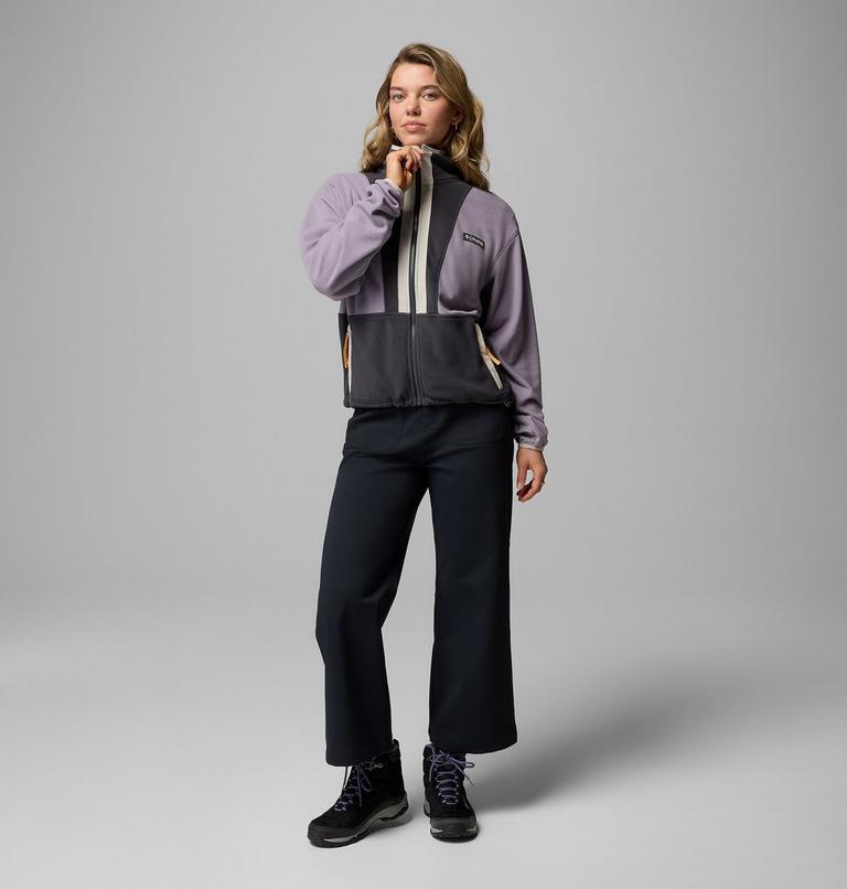 Women’s Back Bowl Casual Fleece Jacket, Color: Shale Purple, Shark, Dark Stone, image 2
