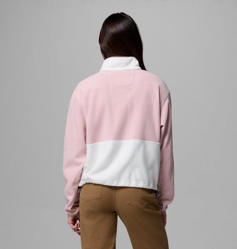 Women&rsquo;s Back Bowl Casual Fleece Jacket, Color: Pink Agate, Sea Salt, Peppercorn, image 3