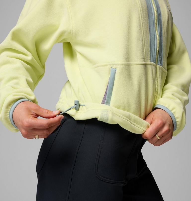 Women’s Back Bowl Casual Fleece Jacket, Color: Citron Haze, Crushed Blue, image 6