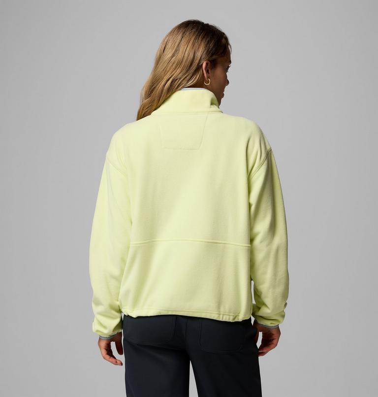 Women’s Back Bowl Casual Fleece Jacket, Color: Citron Haze, Crushed Blue, image 3