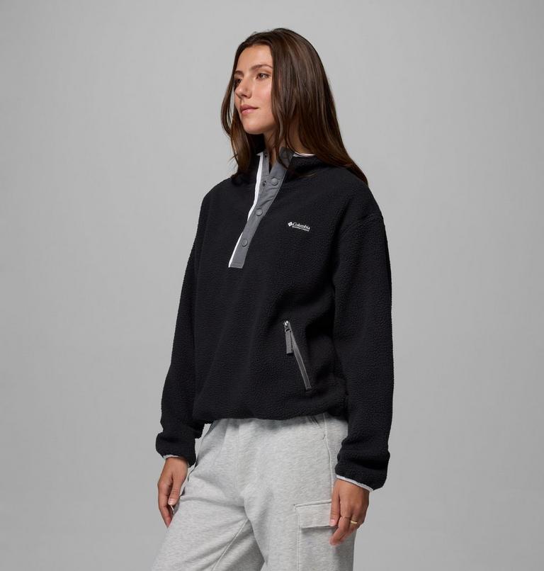 Sudadera con capucha de forro polar sherpa Helvetia II para mujer, Color: Black, image 4