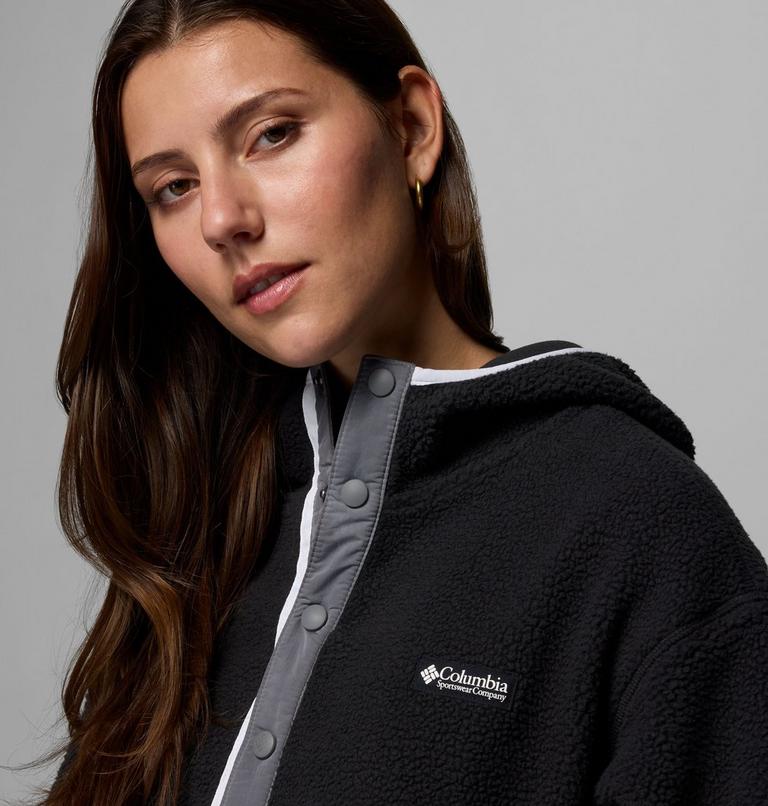 Sudadera con capucha de forro polar sherpa Helvetia II para mujer, Color: Black, image 5