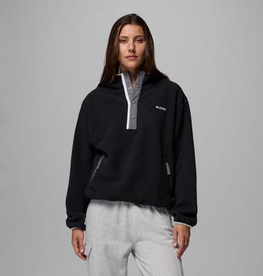 Women's Helvetia II Sherpa Fleece Hoodie, Color: Black, image 1