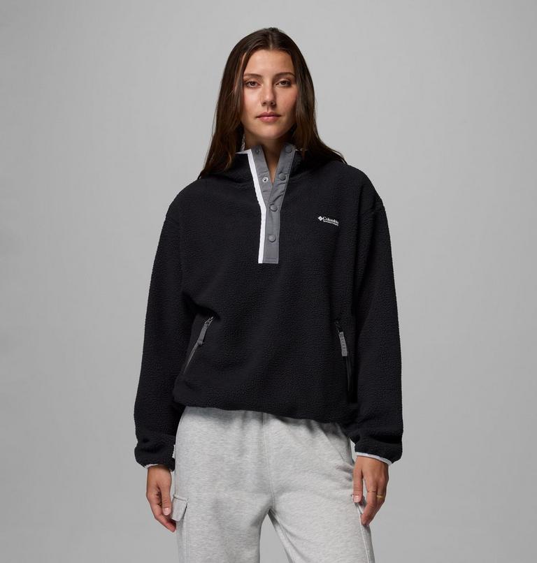 Sudadera con capucha de forro polar sherpa Helvetia II para mujer, Color: Black, image 1