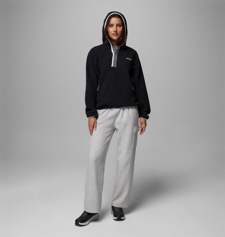 Sudadera con capucha de forro polar sherpa Helvetia II para mujer, Color: Black, image 2