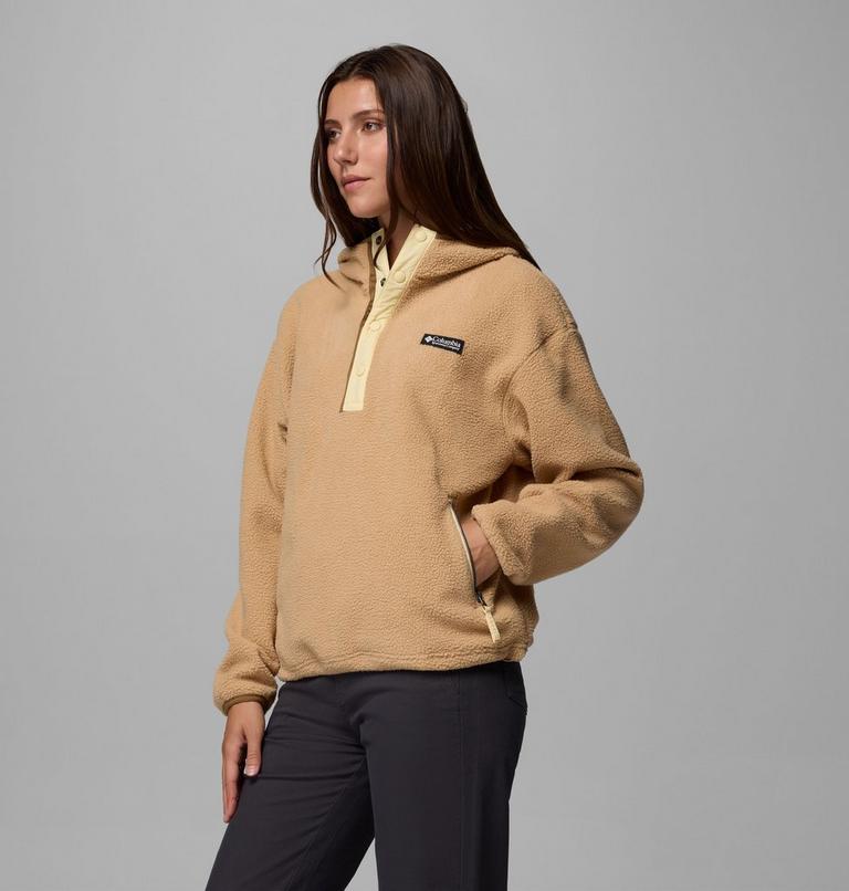 Sudadera con capucha de forro polar sherpa Helvetia II para mujer, Color: Canoe, image 4