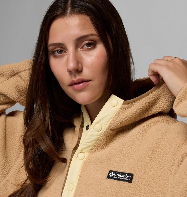 Sudadera con capucha de forro polar sherpa Helvetia II para mujer, Color: Canoe, image 5